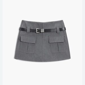 Commense Grey Belted Mini Skort